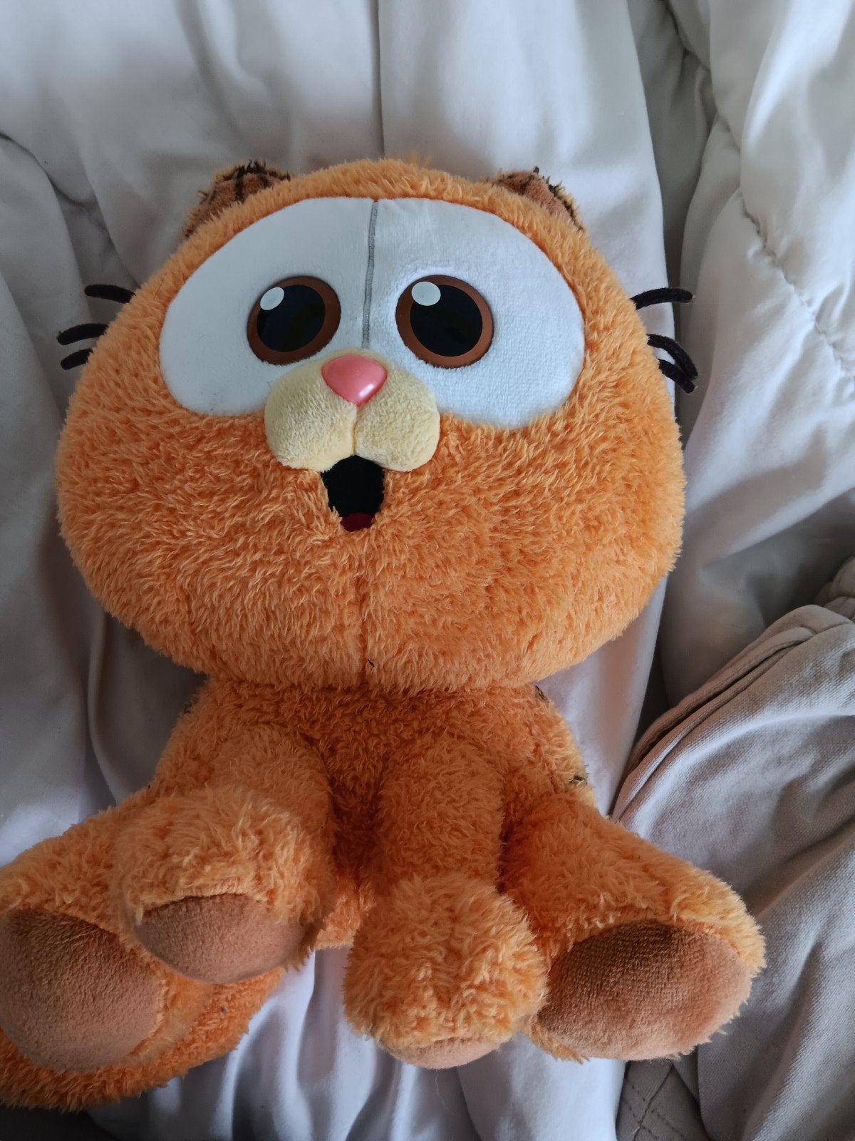Leuke oranje pluche kat knuffel, Oranje, Overige merken, Overige karakters, Ophalen of Verzenden