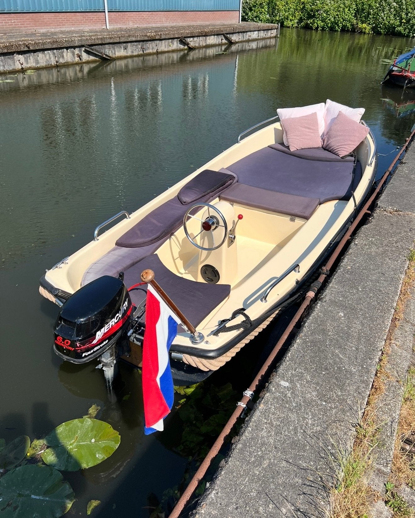 Wiedesloep 430 S + Mercury 6 PK 4-takt + Atlantis trailer, Ophalen, Consoleboot, Gebruikt, 6 pk