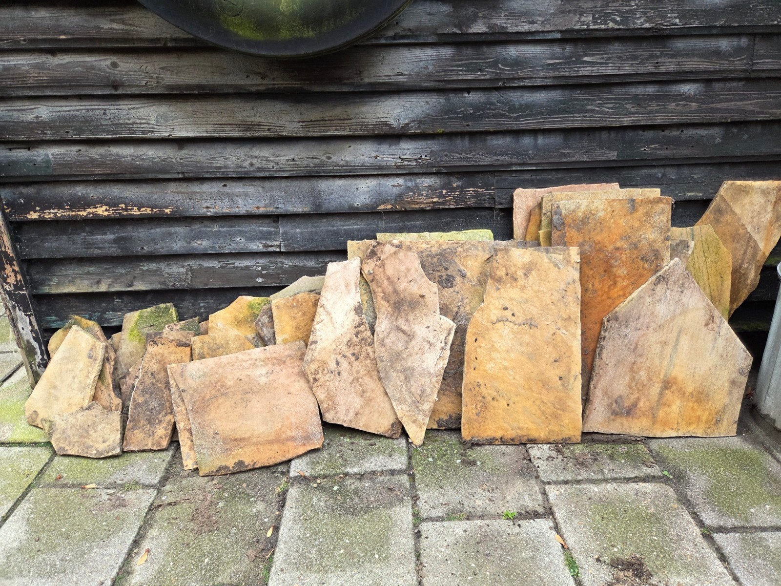 stukken leisteen, Ophalen, Overige materialen