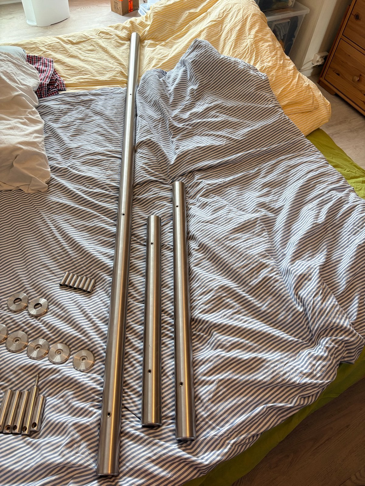 Driedelige trapleuning RVS, Ophalen, 50 tot 100 mm, Gebruikt, Overige typen