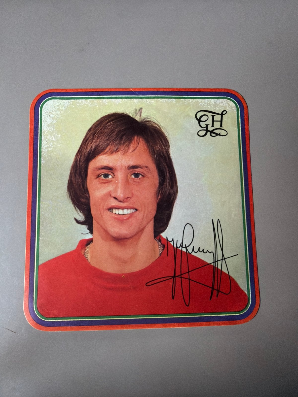 Johan Cruijff Voetbal sticker- Vintage Collectible, Ophalen of Verzenden, Gebruikt