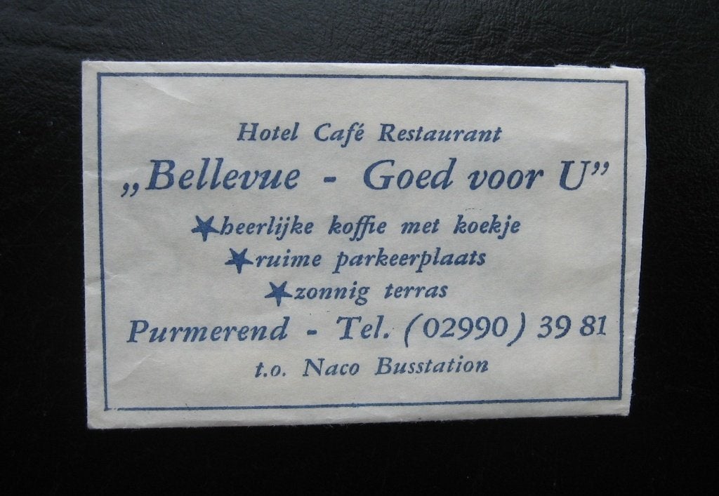 4262 Purmerend - Hotel Cafe Restaurant Bellevue-Goed voor U, Verzenden, Nederland