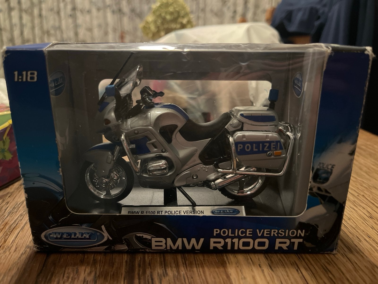 Welly BMW R1100 RT Politie Motorfiets Model 1:18, Ophalen of Verzenden, Zo goed als nieuw