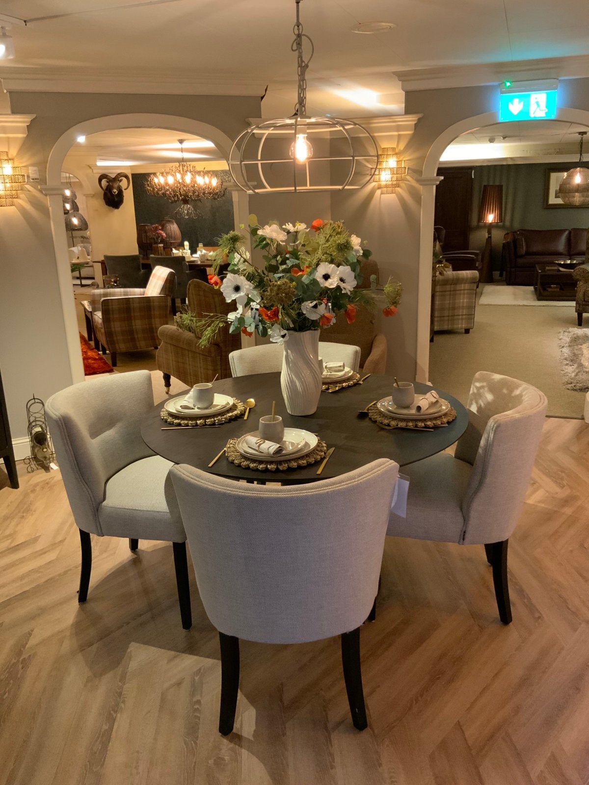 Olav Home Eetkamerstoelen Bluf (set van 4), Ophalen, Nieuw, Vier, Stof