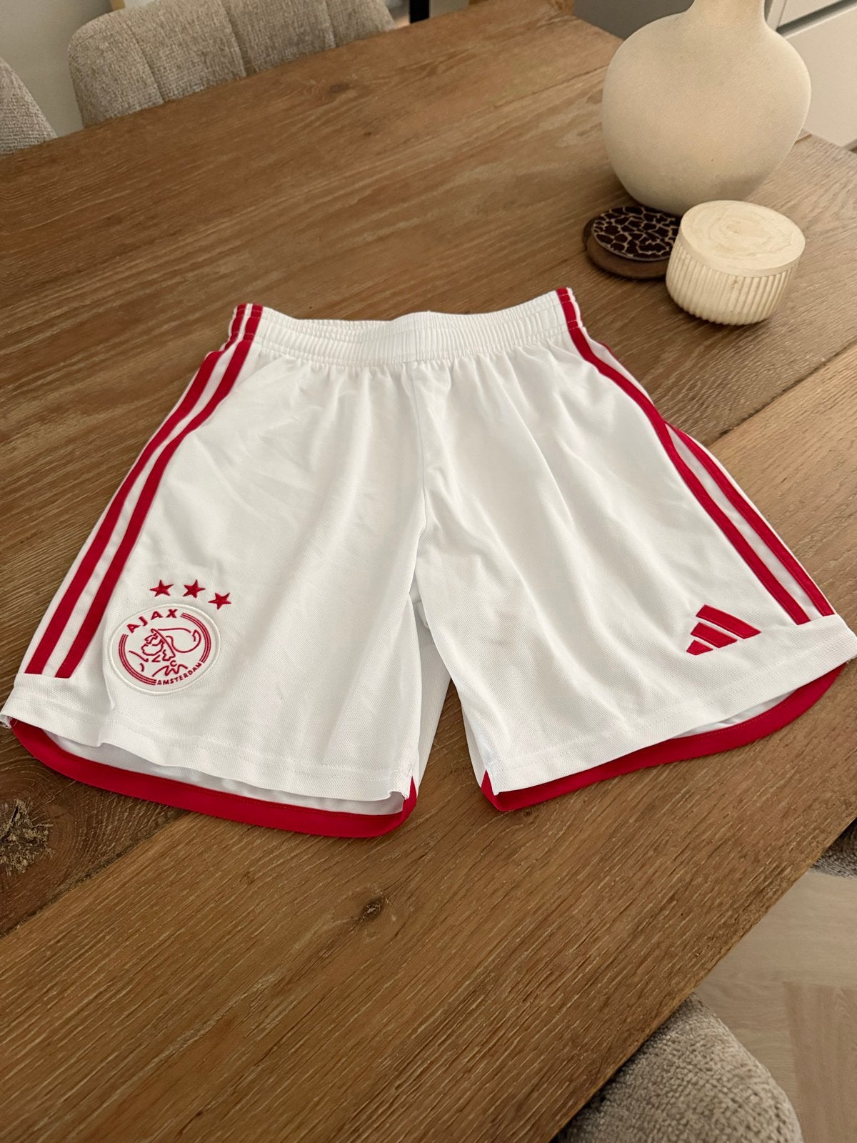 Origineel Ajax korte broek maat S, Wit, Ophalen of Verzenden, Zo goed als nieuw, Voetbal