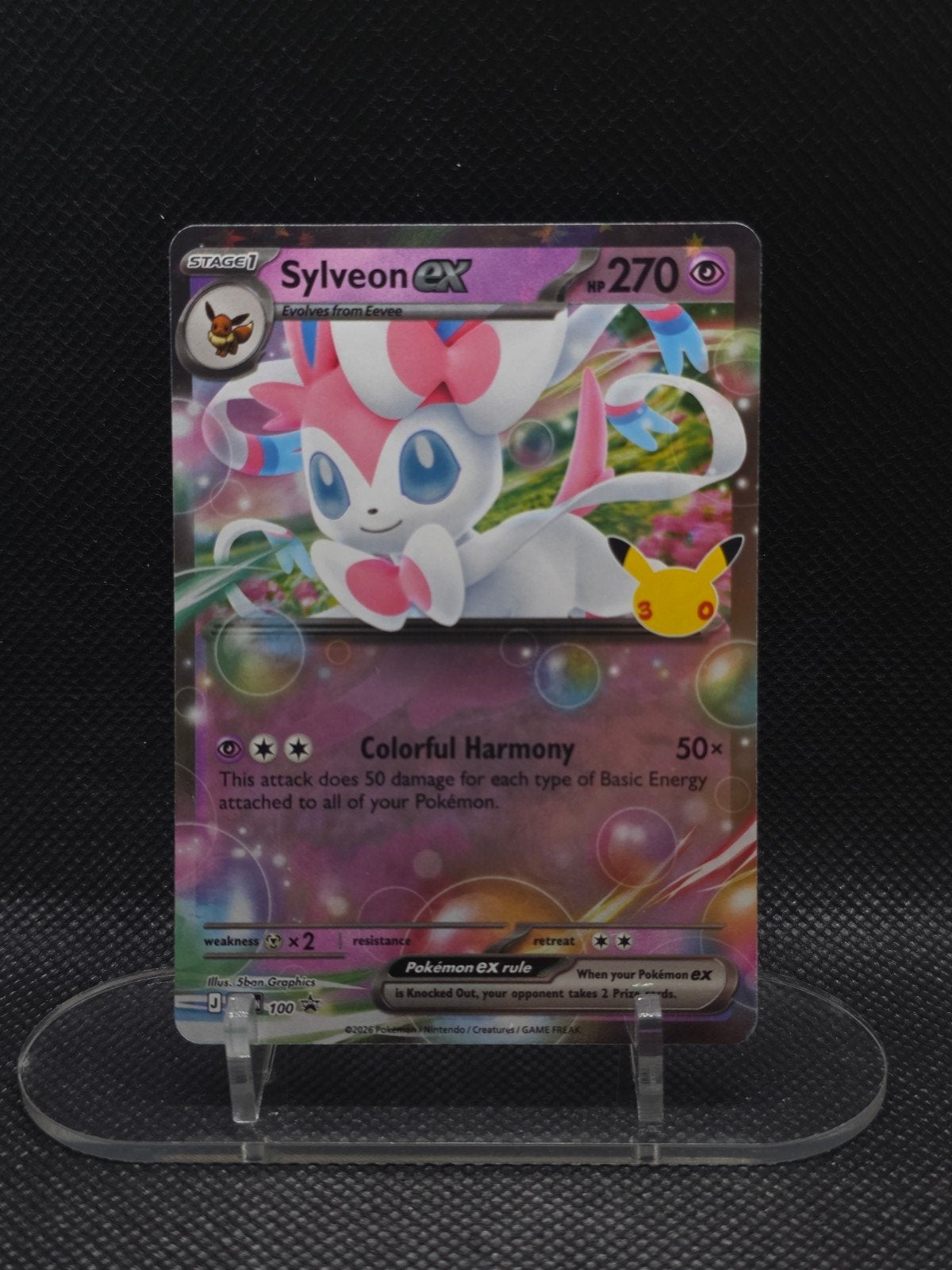 Sylveon ex (MEP 100)
MEP Black Star Promos, Ophalen of Verzenden, Nieuw, Losse kaart