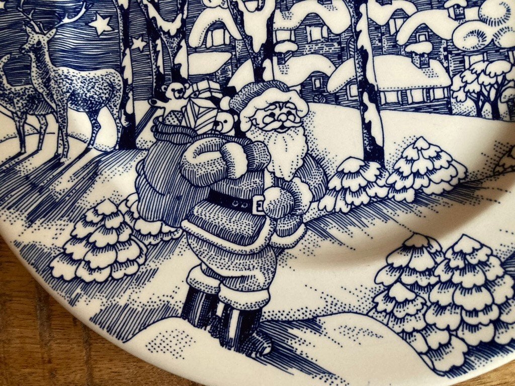 EIT Engeland Kerst man Kerstbord Servies winter bord Vintage, Ophalen of Verzenden
