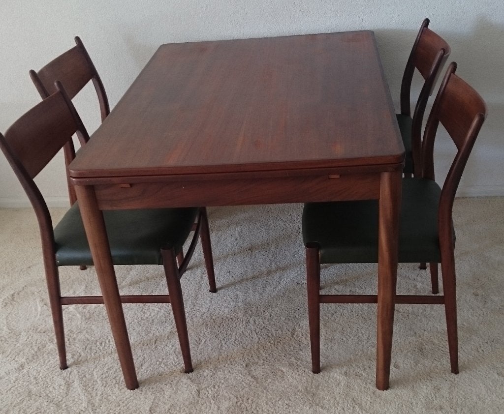 Pastoe Teak Eetkamerstoelen SA10 Cees Braakman Afromosia (4), Gebruikt, Overige kleuren, Vintage, Mid-century modern, Vier