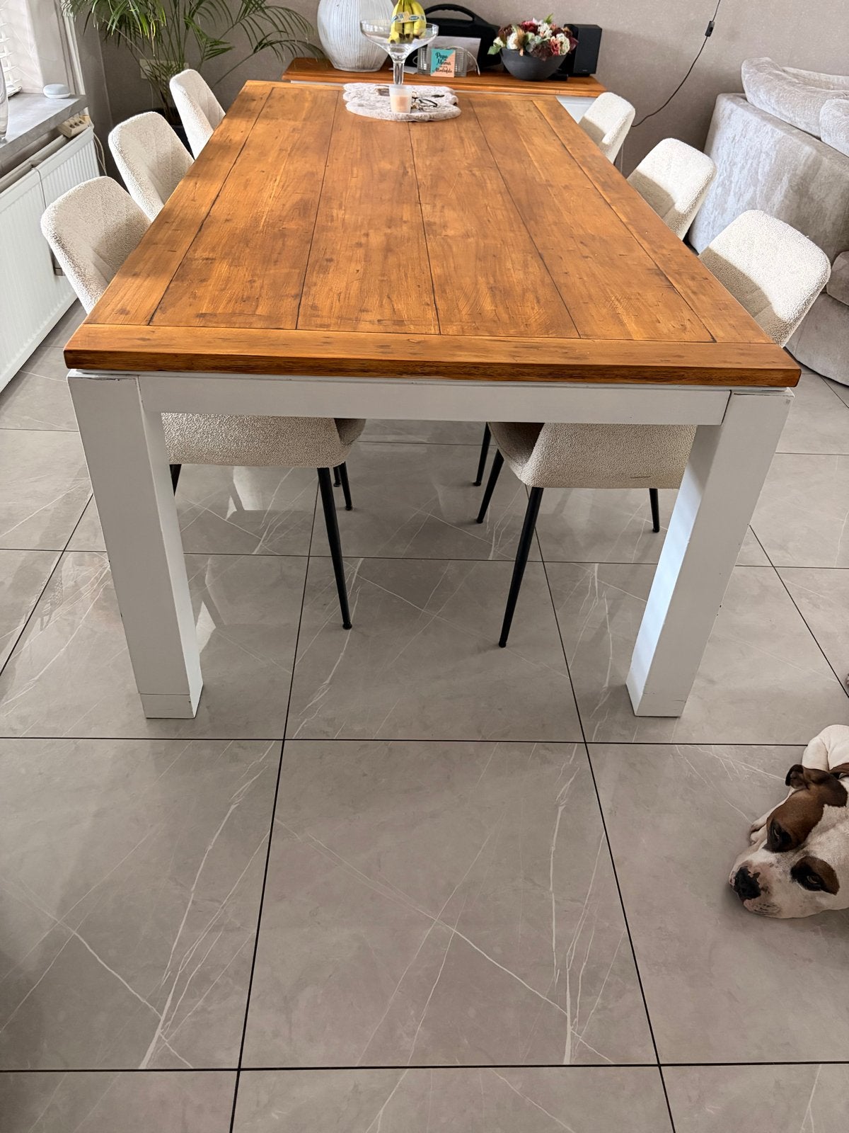 Mooie landelijke eettafel 230x110cm, Huis en Inrichting, Tafels | Eettafels, Ophalen, Gebruikt, 100 tot 150 cm, 200 cm of meer