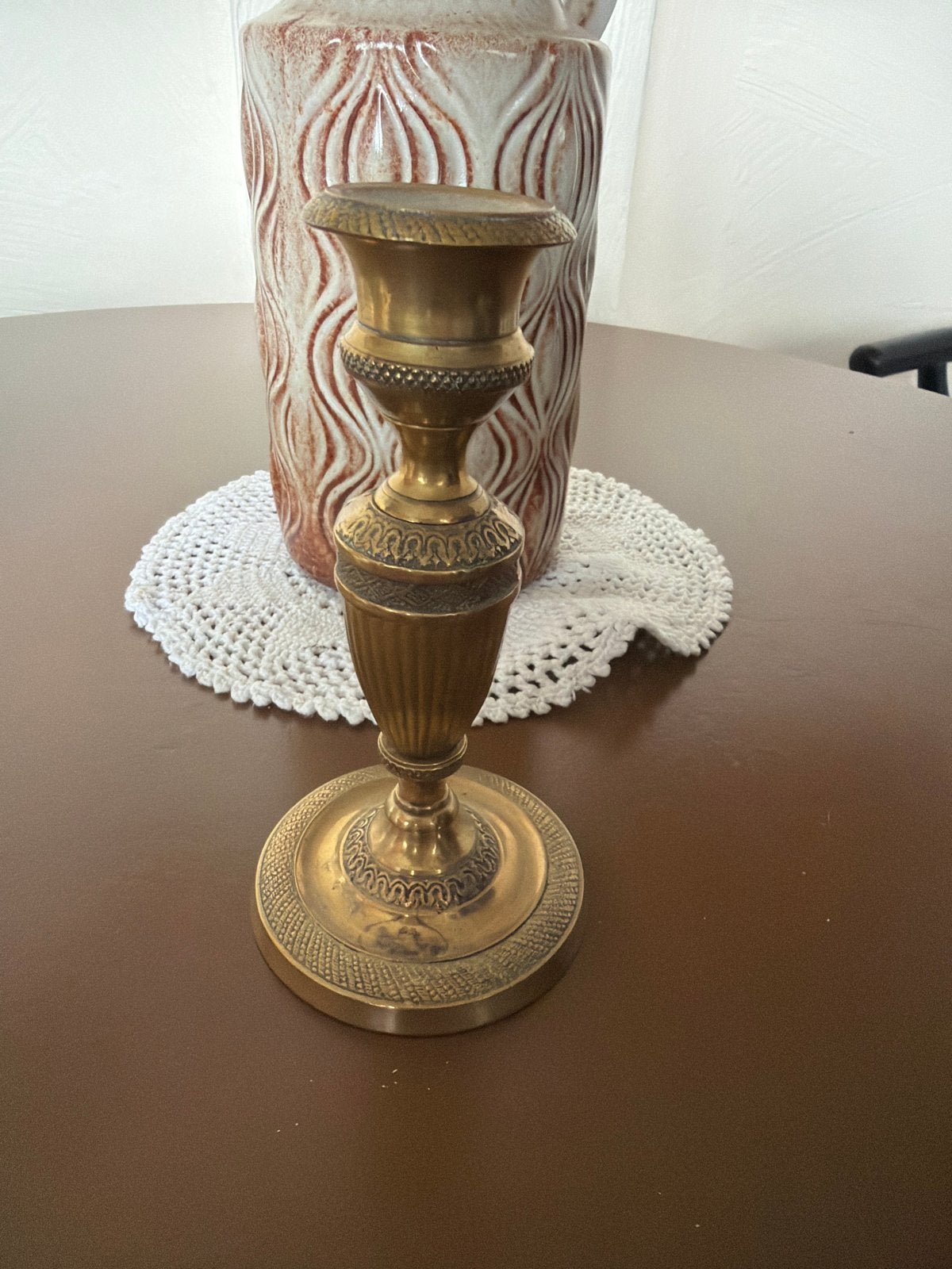 Vintage Messing Kandelaar, Ophalen of Verzenden, Koper of Brons