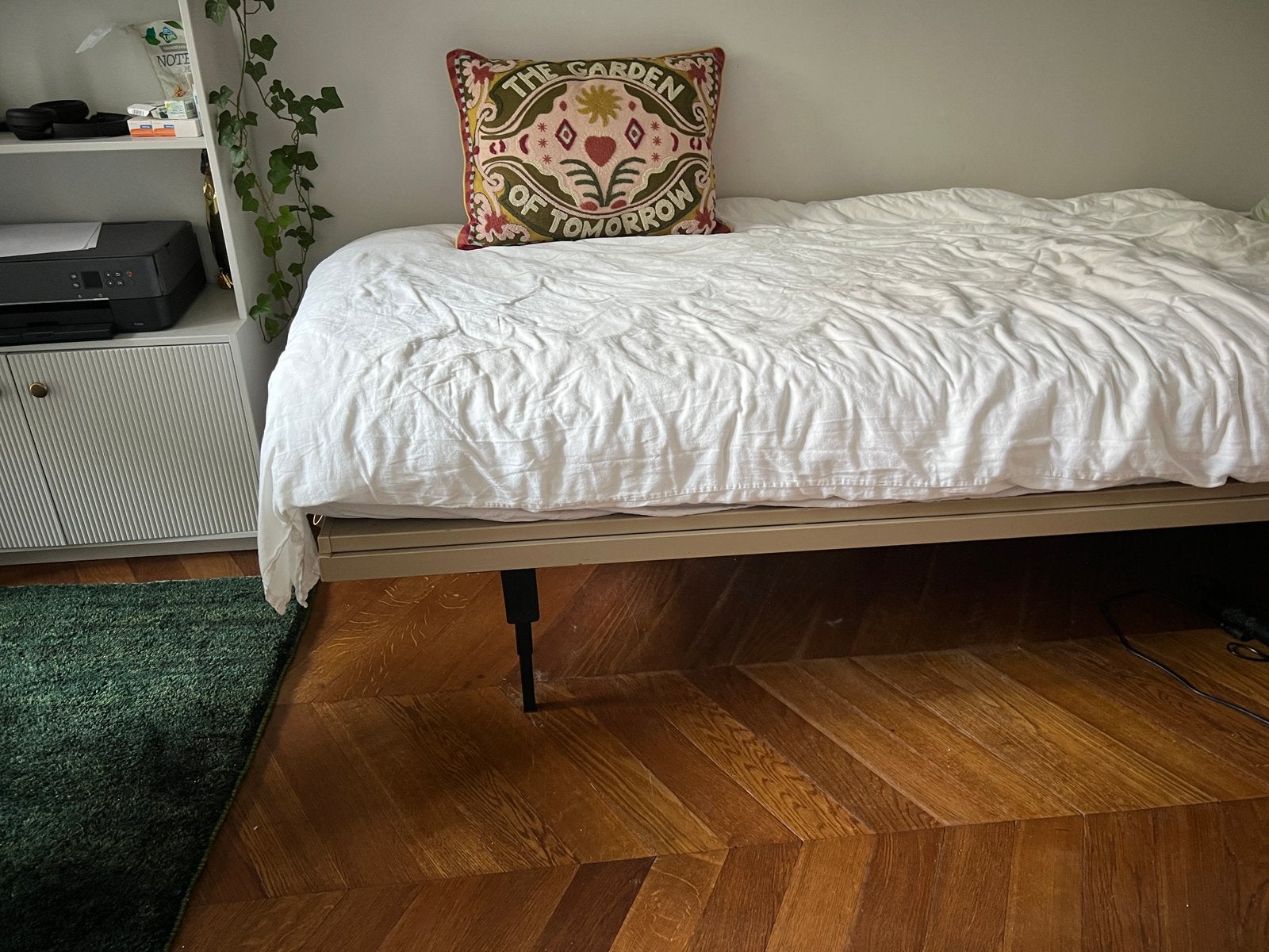 Auping Eenpersoonsbed 90 x200, spiraal bodem, Ophalen, Eenpersoons, Hout, 90 cm