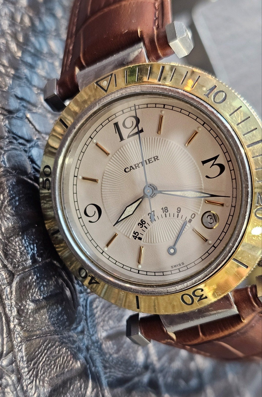 Cartier Pasha originele 18k gouden bezel, Ophalen of Verzenden, Nieuw, Goud, Overige merken