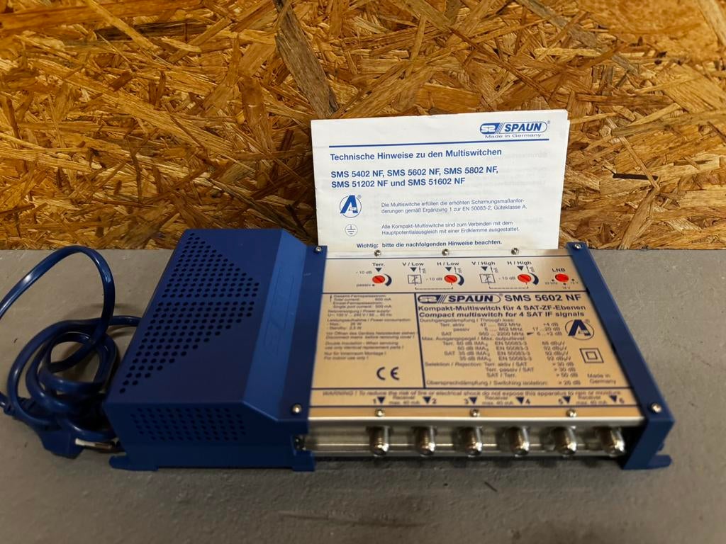 Spaun SMS 5602 NF Multiswitch  4 Satelliet&6 Ontvangers ReK4, Overige merken, Ophalen of Verzenden, Zo goed als nieuw, X