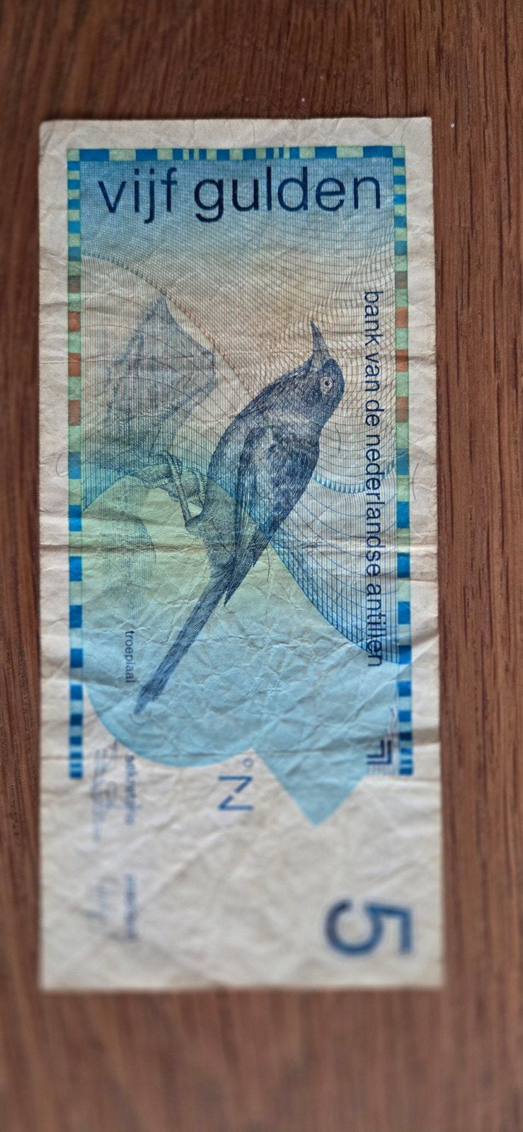 5 Antilliaanse Gulden biljet Gebruikt, Ophalen of Verzenden, 5 gulden, Los biljet