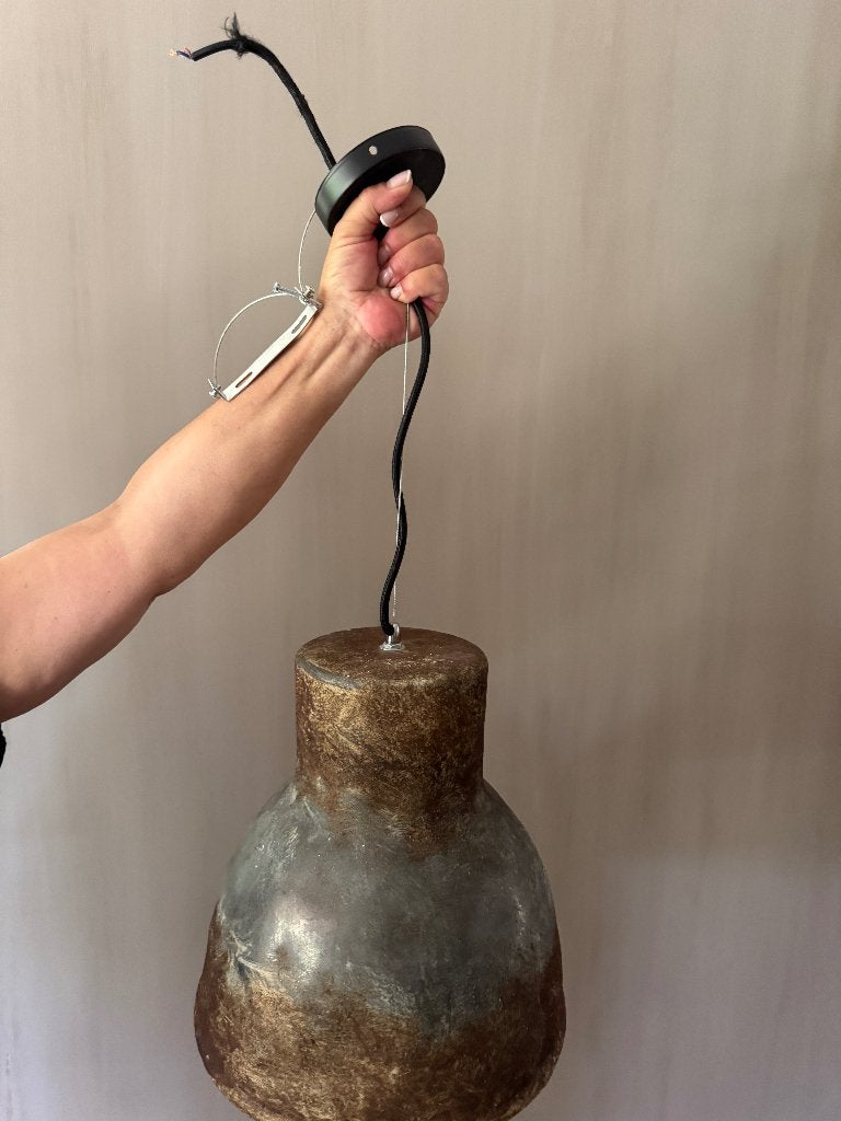 Zeer mooie oud look hanglamp, Ophalen, Zo goed als nieuw, Overige materialen, Minder dan 50 cm