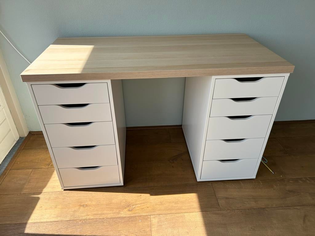 IKEA Alex bureau met lades - Zo goed als nieuw, Ophalen, Met lades, Spaanplaat of MDF, Zo goed als nieuw