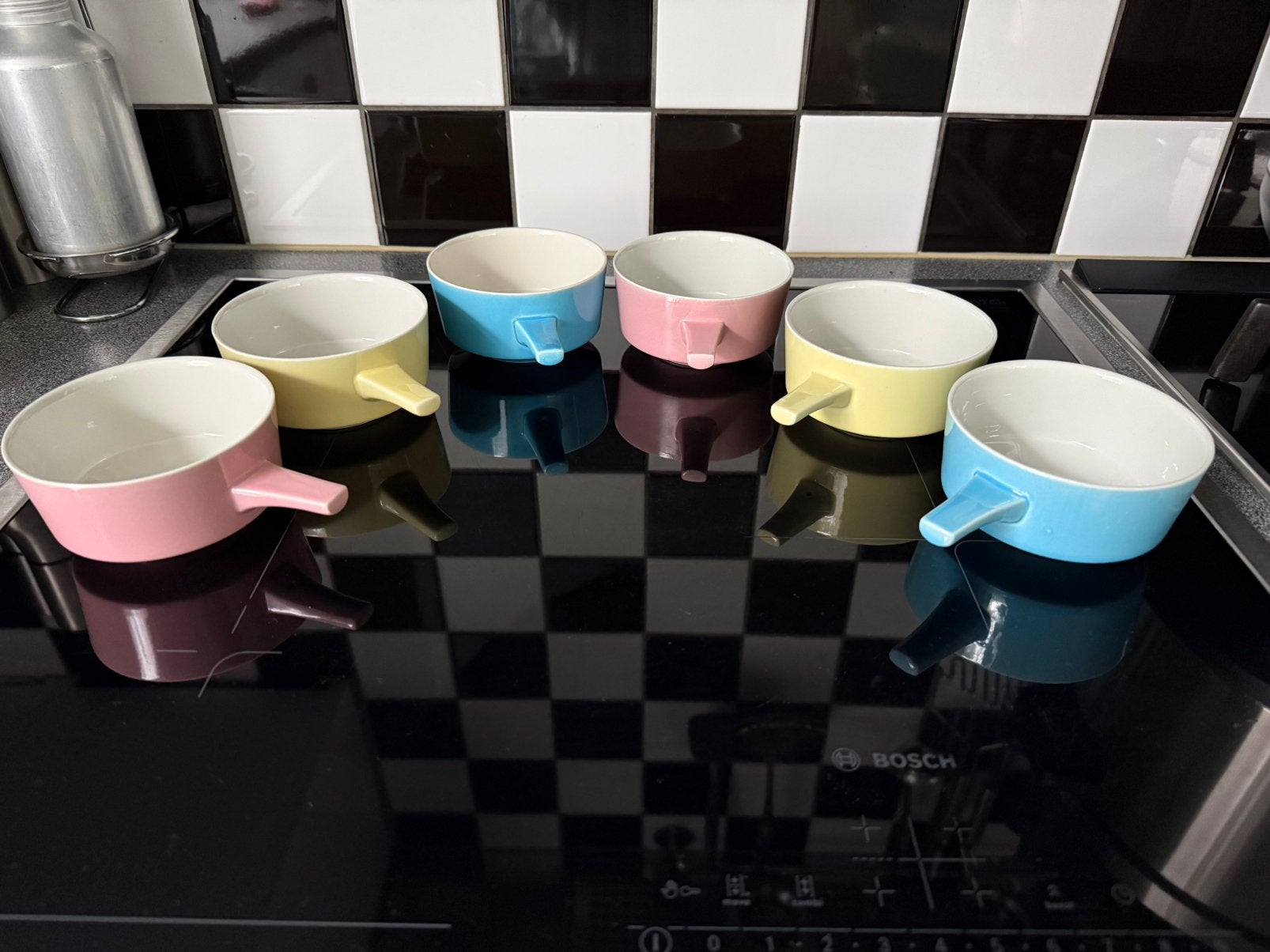6 pastel Royco soepkommen met steeltje van Villeroy & Boch, Ophalen of Verzenden