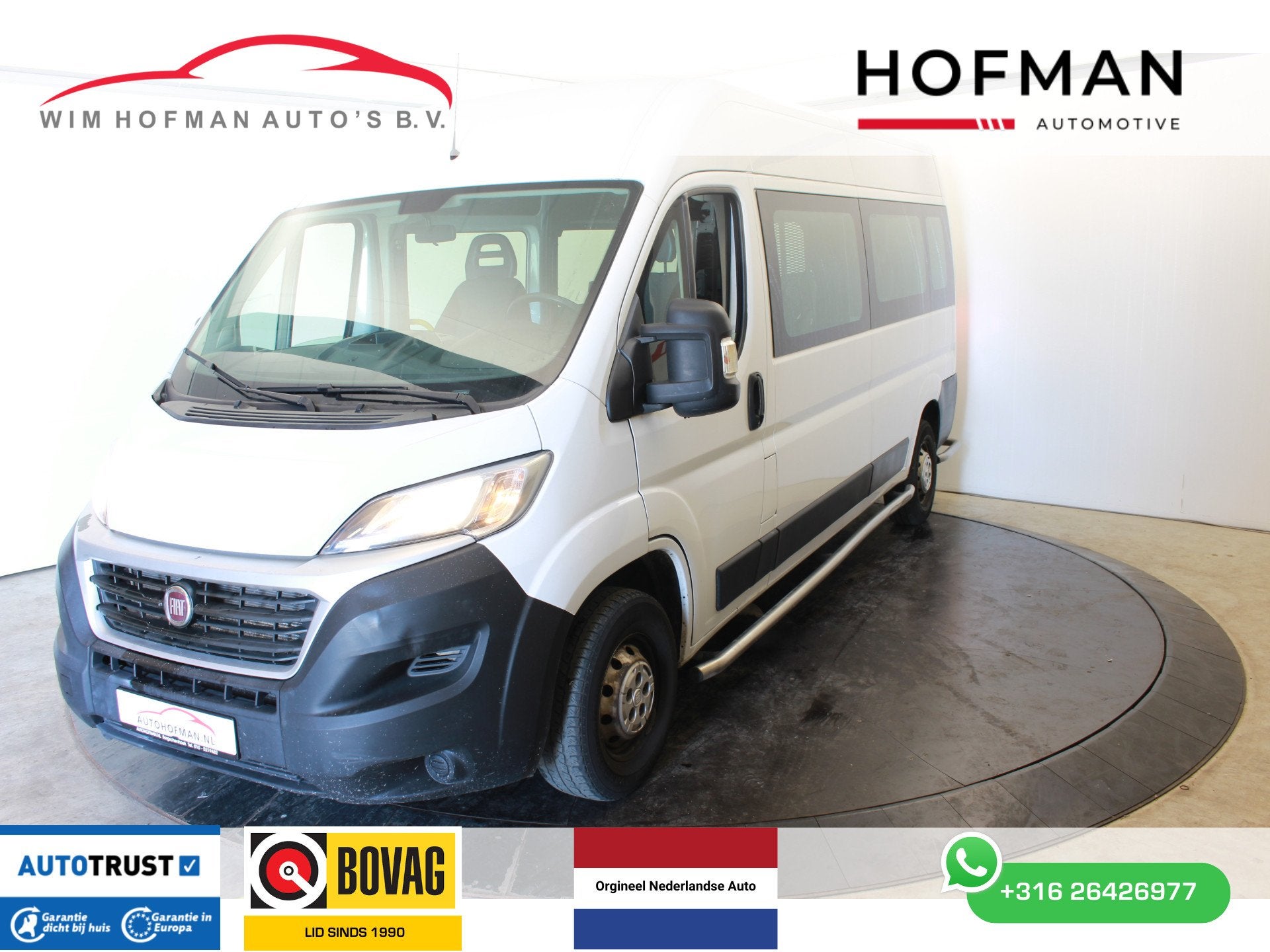 Fiat Fiat ducato CNG L3h2 Airco 9 Persoons rolstoelbus Netto, 136 pk, Gebruikt, Euro 6, 2500 kg