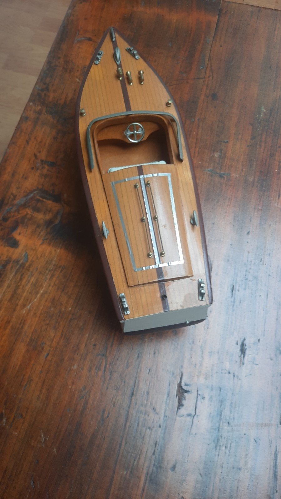 Houten modelboot - Riva Aquarama stijl, Ophalen of Verzenden, Zo goed als nieuw, Groter dan 1:32, Overige merken