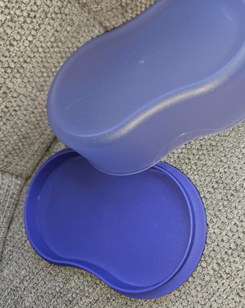 Tupperware bewaarbakje blauw met deksel, Ophalen of Verzenden, Gebruikt, Blauw, Bak of Kom