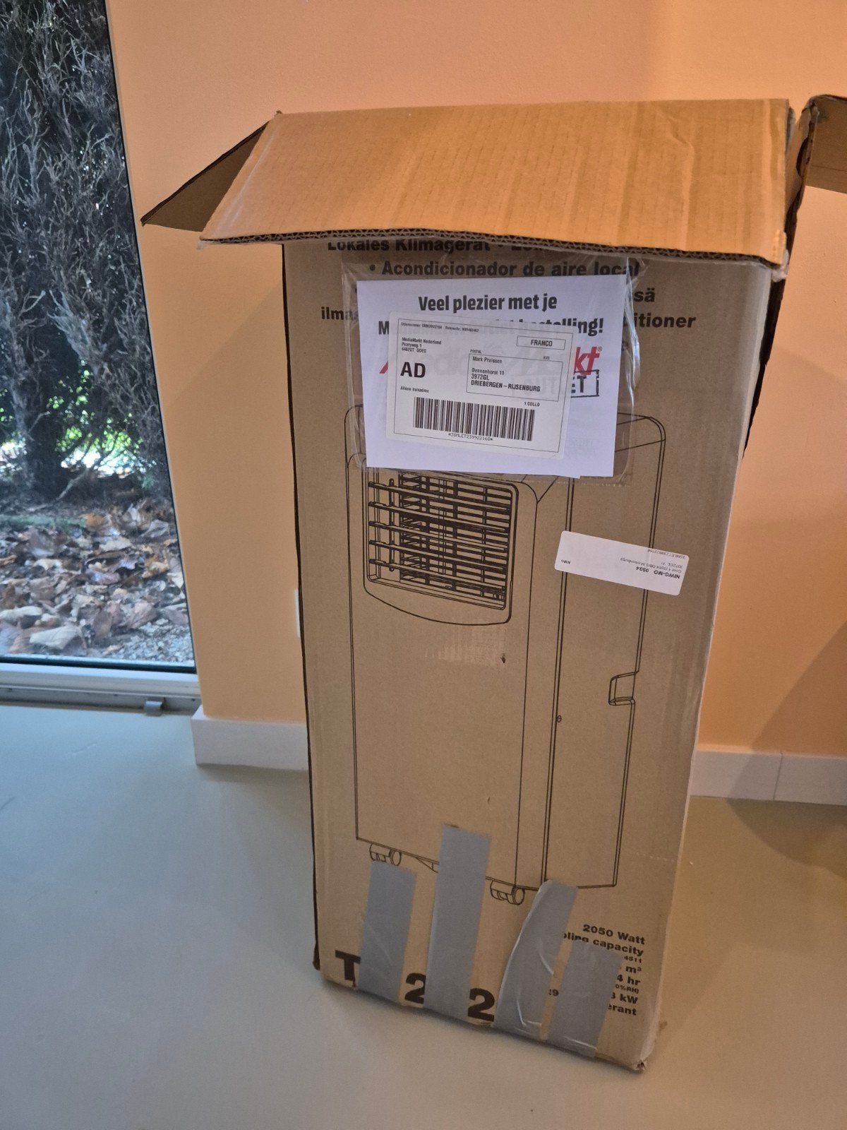 Tectro Mobiele Airco TP 2020 - Nooit gebruikt, Nieuw in doos, Ophalen, Minder dan 60 m³, Energieklasse A of zuiniger, Nieuw