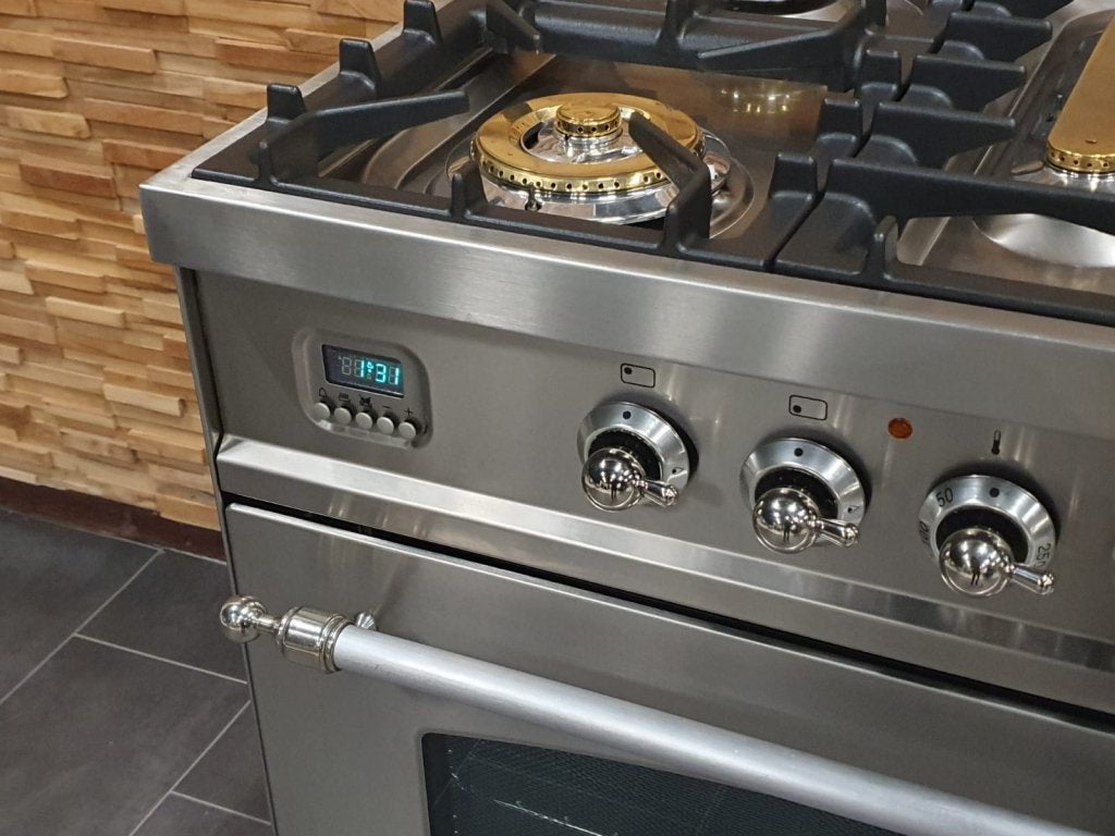 Luxe Boretti Fornuis 80cm rvs klassiek 1 oven 5 pits, Witgoed en Apparatuur, Niet ingevuld, 60 cm of meer, Niet ingevuld, Ophalen of Verzenden