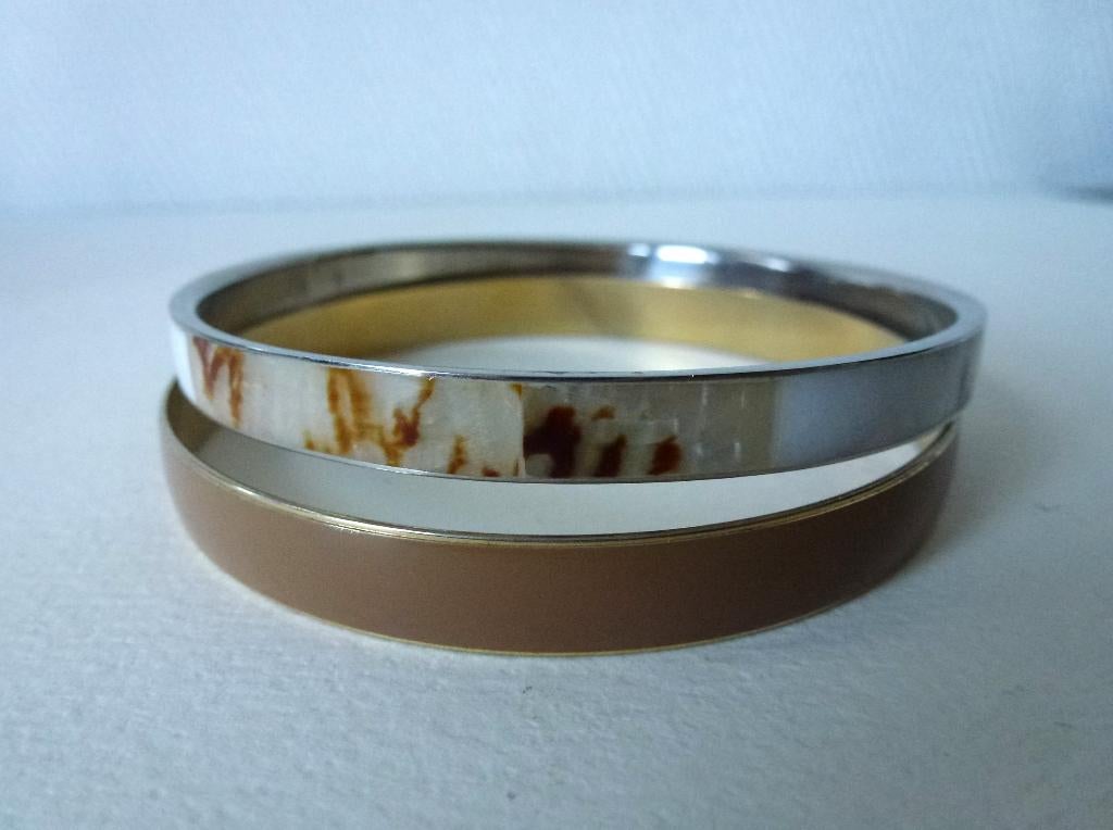 armbanden, een met emaille en ander met abalone, parlemoer, Sieraden, Tassen en Uiterlijk, Armbanden, Ophalen of Verzenden, Zo goed als nieuw