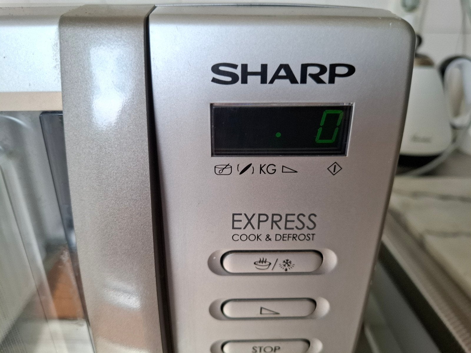 Sharp Magnetron - Express Cook & Defrost, Ophalen, Gebruikt, Magnetron, Draaiplateau