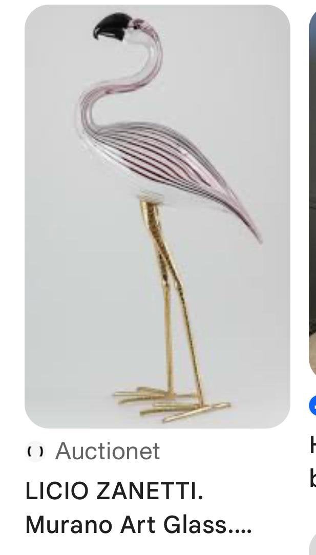 Licio zanetti murano glass Flamimgo, Antiek en Kunst, Antiek | Glas en Kristal, Ophalen