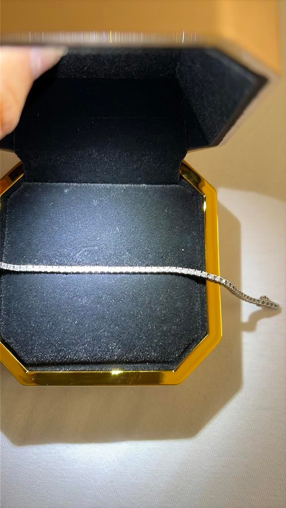 Diamond witgoud armband, Ophalen of Verzenden, Zo goed als nieuw, Goud