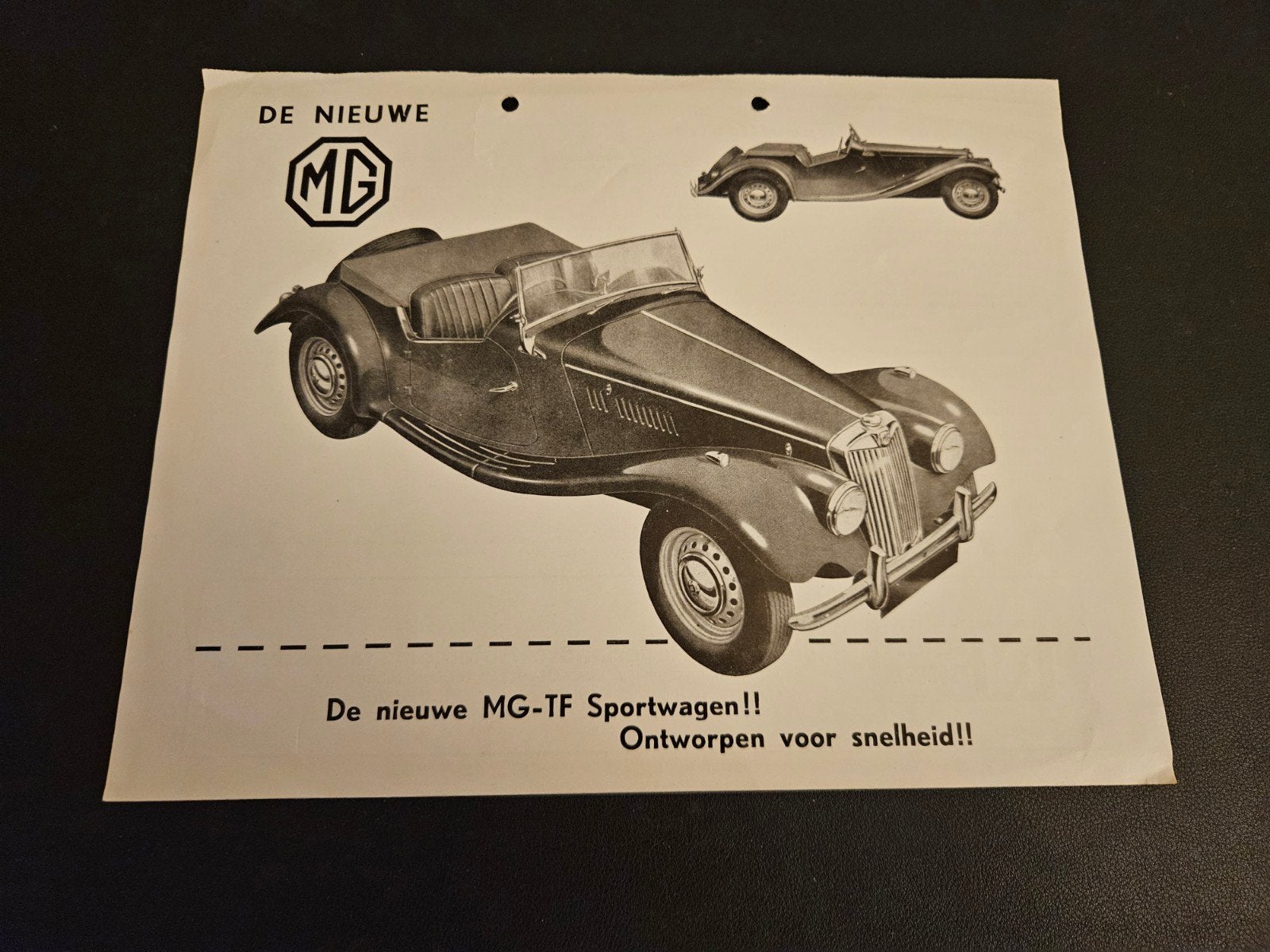 Leaflet MG TF, Ophalen of Verzenden, Zo goed als nieuw, Overige merken