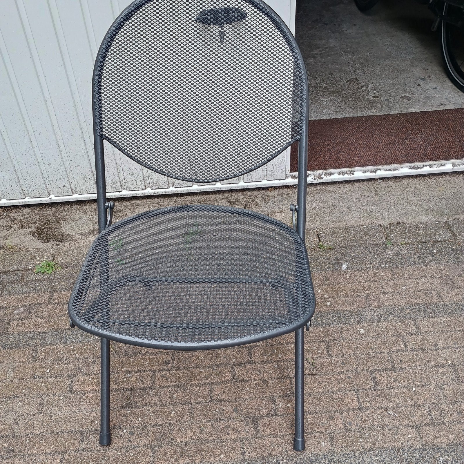 Antraciet inklapbare stevige stoelen 6 stuks, Ophalen, Kunststof