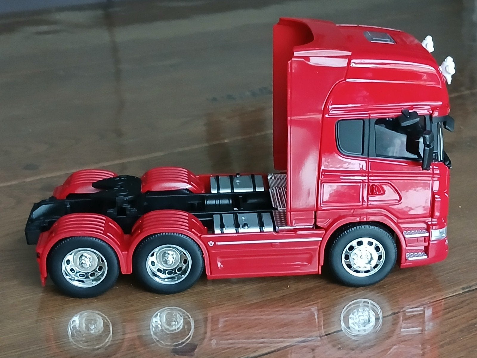 Scania R730 V8 vrachtwagen model - Rood,, Ophalen, Zo goed als nieuw, Bus of Vrachtwagen, Overige merken