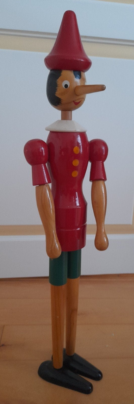 Grote houten Pinokkio pop - 80 cm, Ophalen, Zo goed als nieuw, Overige typen