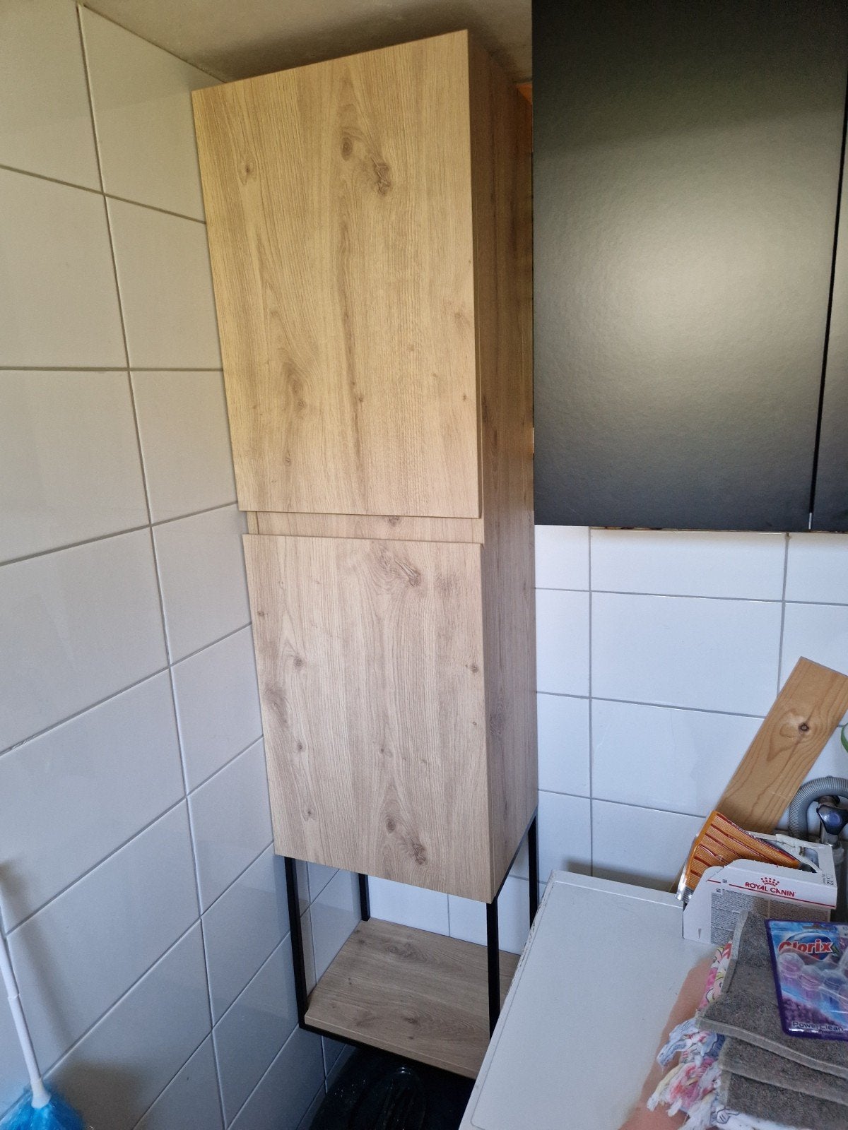 Zo goed als nieuw! Aquazuro Napoli hoge badkamerkast., Ophalen, Zo goed als nieuw, 25 tot 50 cm, (Half)hoge kast