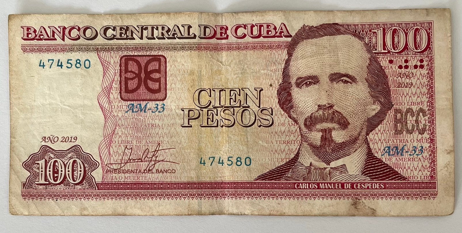 Cuba 100 Pesos 2019 gebruikte staat, Verzenden, Midden-Amerika, Los biljet