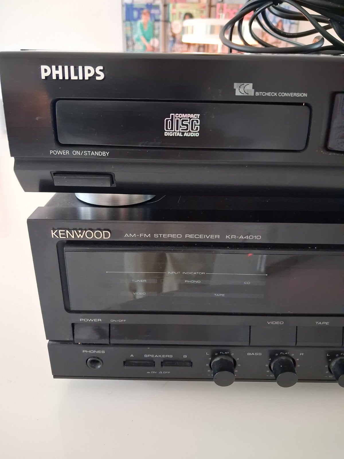 Philips CD-speler & Kenwood Receiver met Philips speakers, Audio, Tv en Foto, Stereo-sets, Ophalen, Philips, Gebruikt, Losse componenten