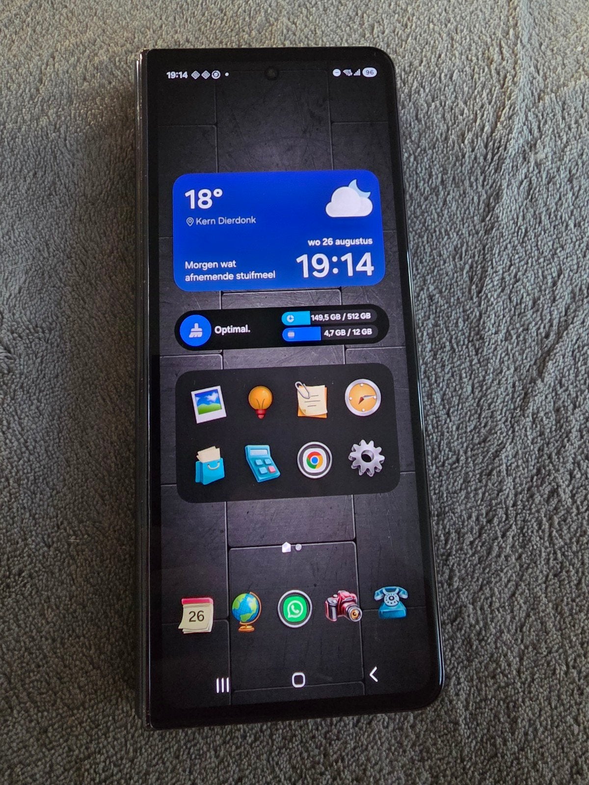 Samsung Galaxy Z Fold 4 512GB Zwart, Ophalen, Inklapmodel, Zo goed als nieuw, Zonder simlock