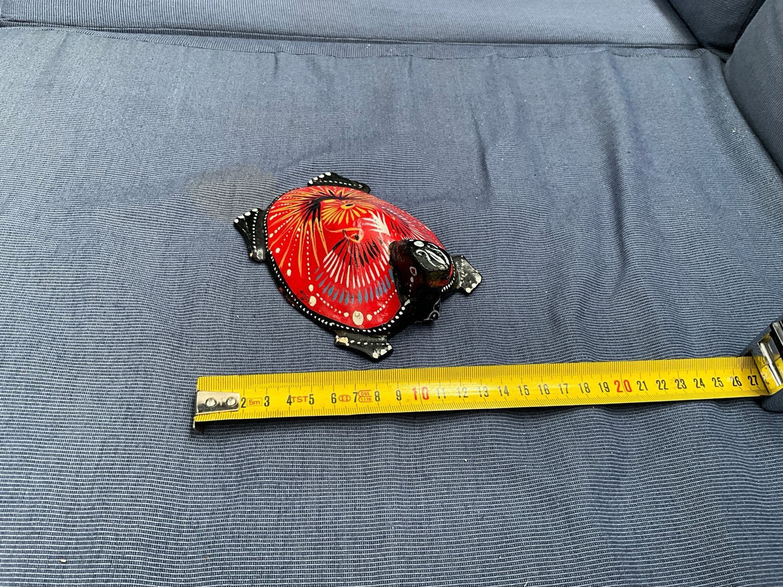 Decoratieve schildpad, rood met zwart patroon, Ophalen of Verzenden, Gebruikt, Dier