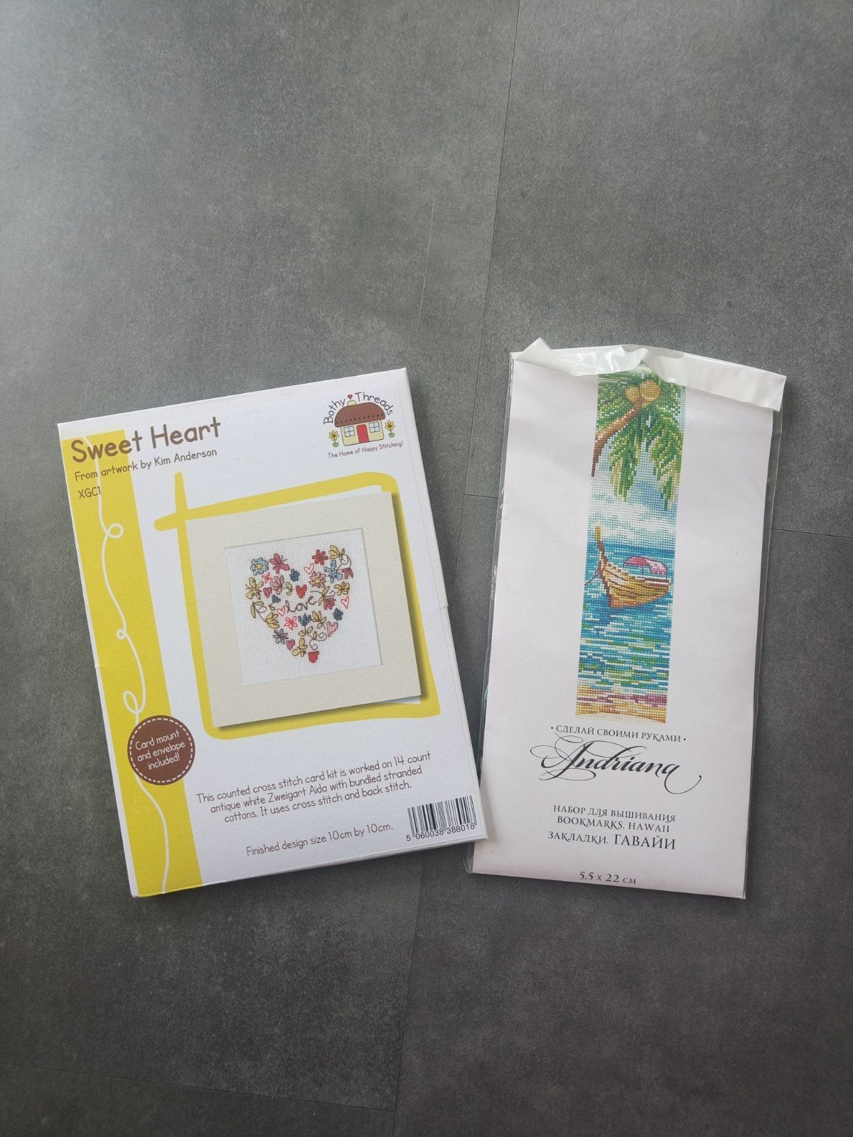 Borduurpakketten: Sweet Heart & Hawaii Boekenlegger, Ophalen of Verzenden, Nieuw, Handborduren, Borduurpakket
