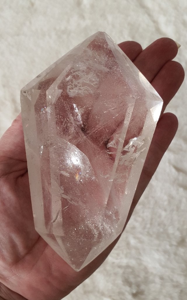Bergkristal Regenboog Bergkristal Healer handkristal!, Ophalen of Verzenden, Mineraal