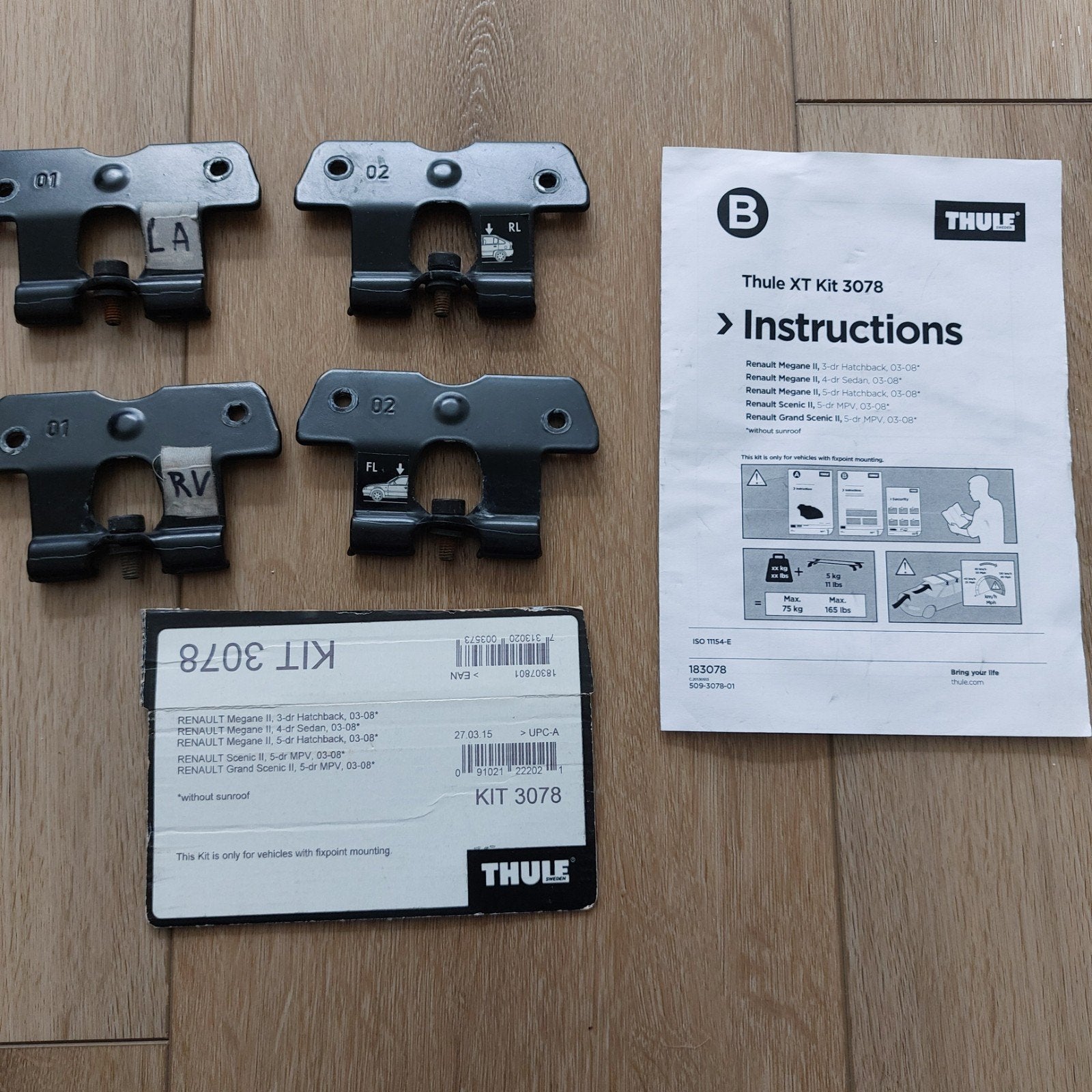 Thule Kit 3078 voor Renault Megane/Scenic (zonder schuifdak), Auto diversen, Dakdragers, Ophalen of Verzenden, Gebruikt