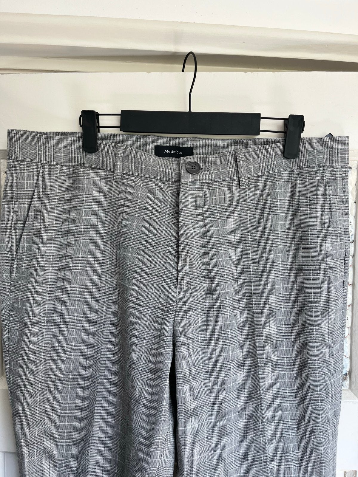 Matinique pantalon met ruitpatroon - Grijs, Maat 48/50 (M), Matinique, Ophalen of Verzenden, Zo goed als nieuw