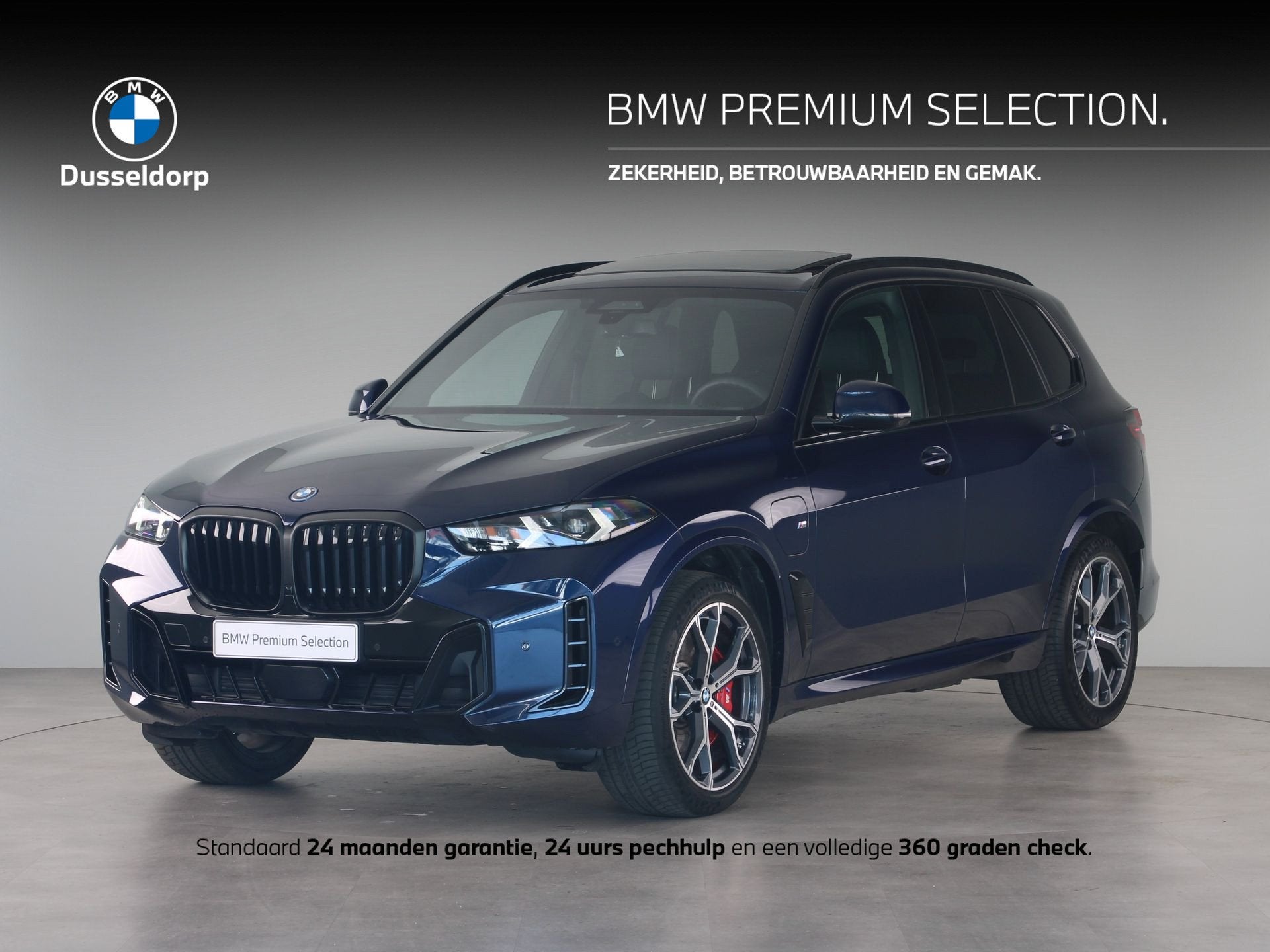 BMW X5 xDrive50e (bj 2025, automaat), Auto's, Gebruikt, 2395 kg, Met garantie (alle), Blauw
