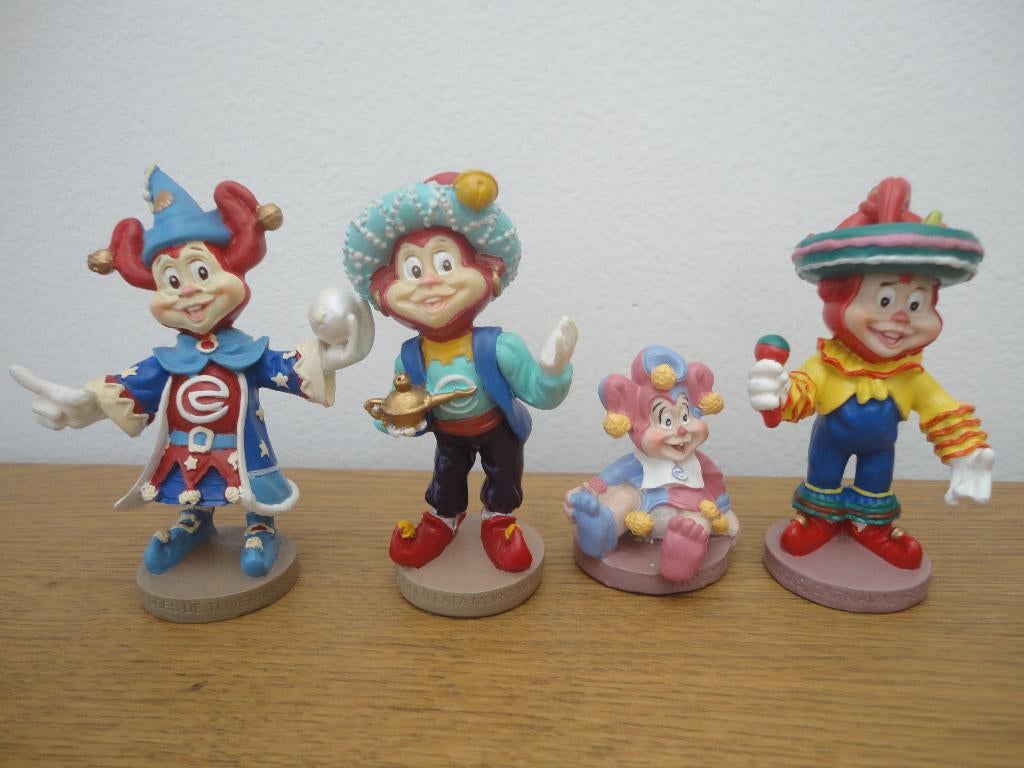 4 verschillende Efteling beeldjes Pardoes - Pardotje, Ophalen of Verzenden, Zo goed als nieuw, Beeldje of Poppetje