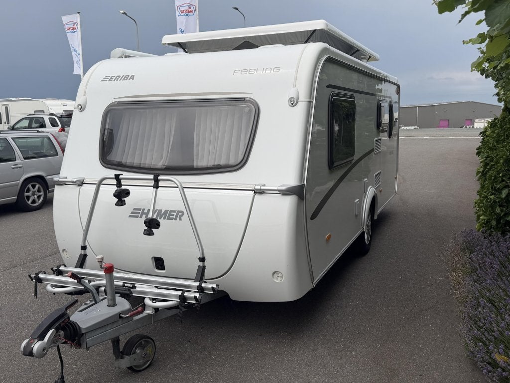 Eriba Feeling 470 Mover,Thule 6300,Fietsdr., Dwarsbed, Standaardzit, Bedrijf, 4 tot 5 meter