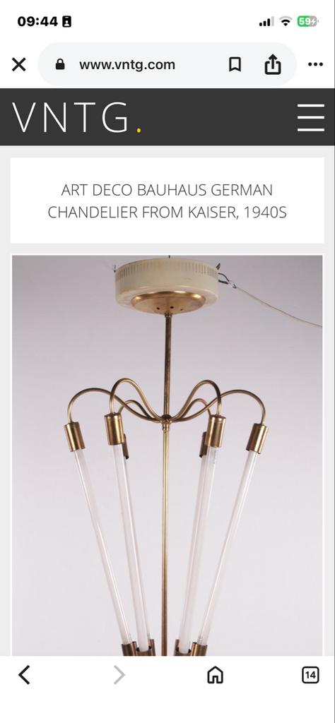 Unieke Bauhaus Kroonluchter Technische Unie 1956, Ophalen of Verzenden, Overige materialen