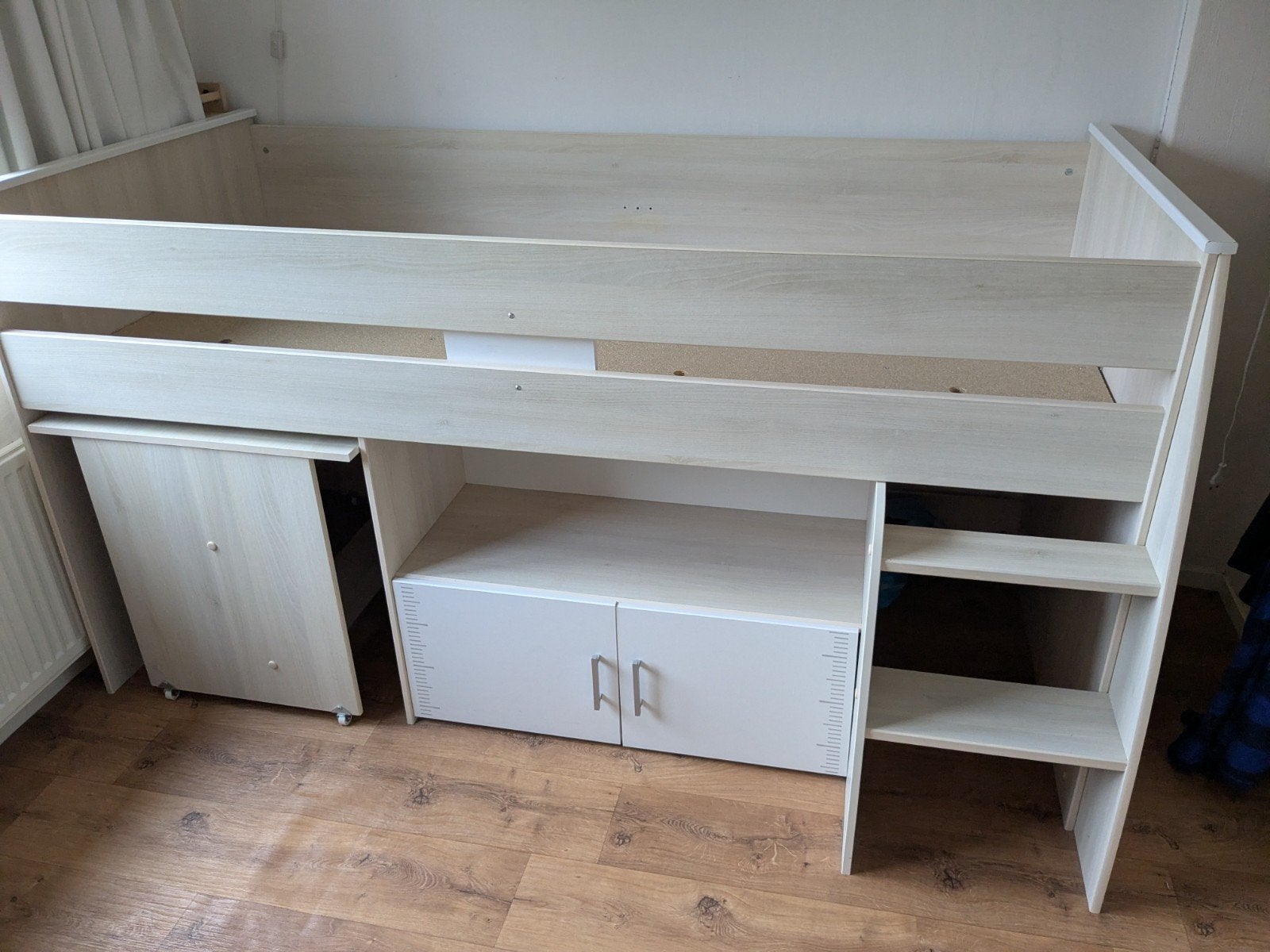 Halfhoogslaper met bureau en opbergruimte, Kinderen en Baby's, Ophalen, Gebruikt, Halfhoogslaper
