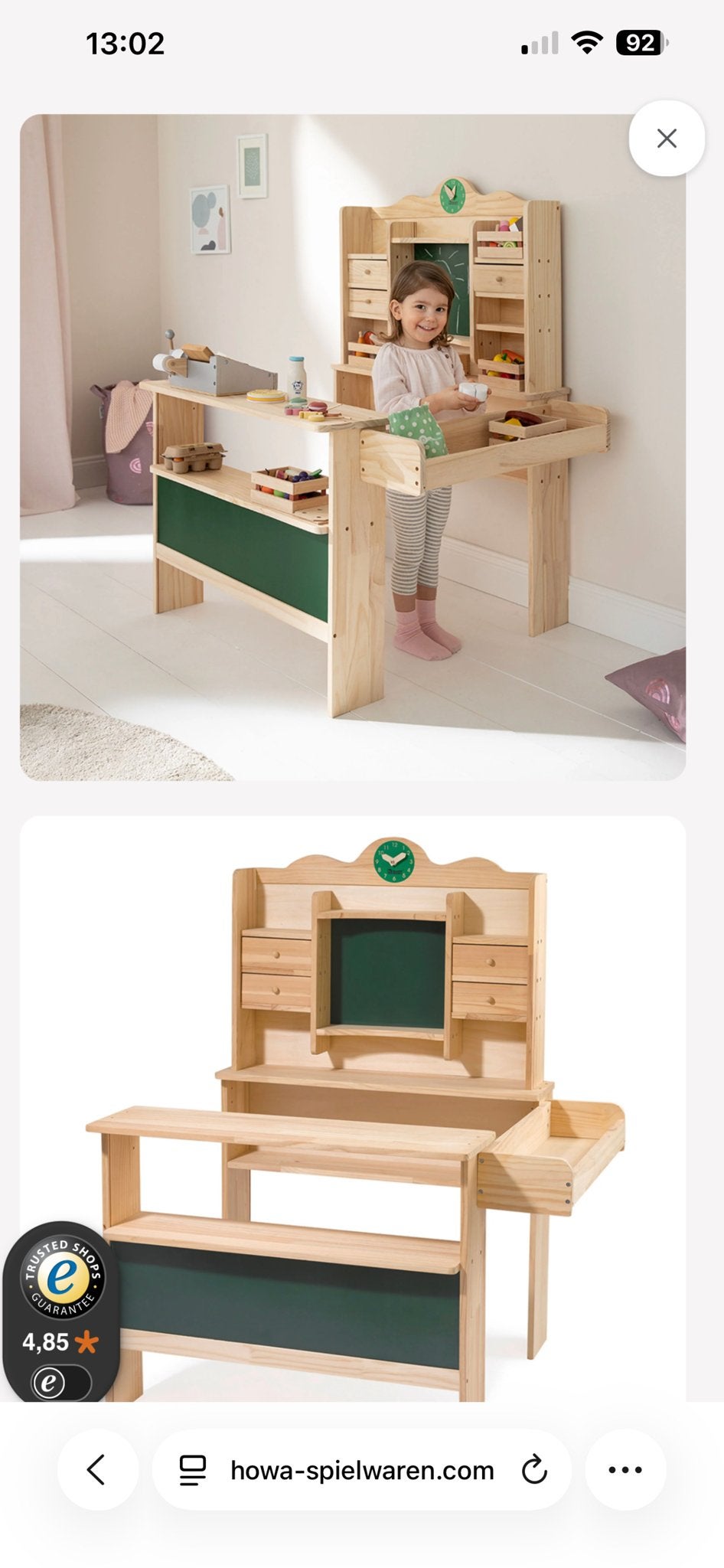 Howa Houten Speelgoedwinkeltje "Uli" met Kassa, Ophalen of Verzenden, Zo goed als nieuw, Jongen of Meisje
