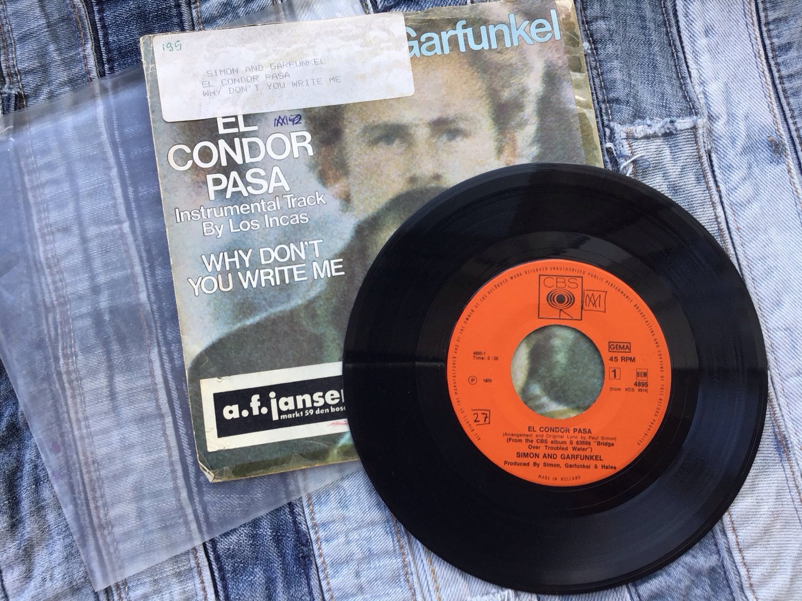 Simon & Garfunkel - El Condor Pasa / Why Don't You Write Me, Gebruikt, 7 inch, Pop, EP